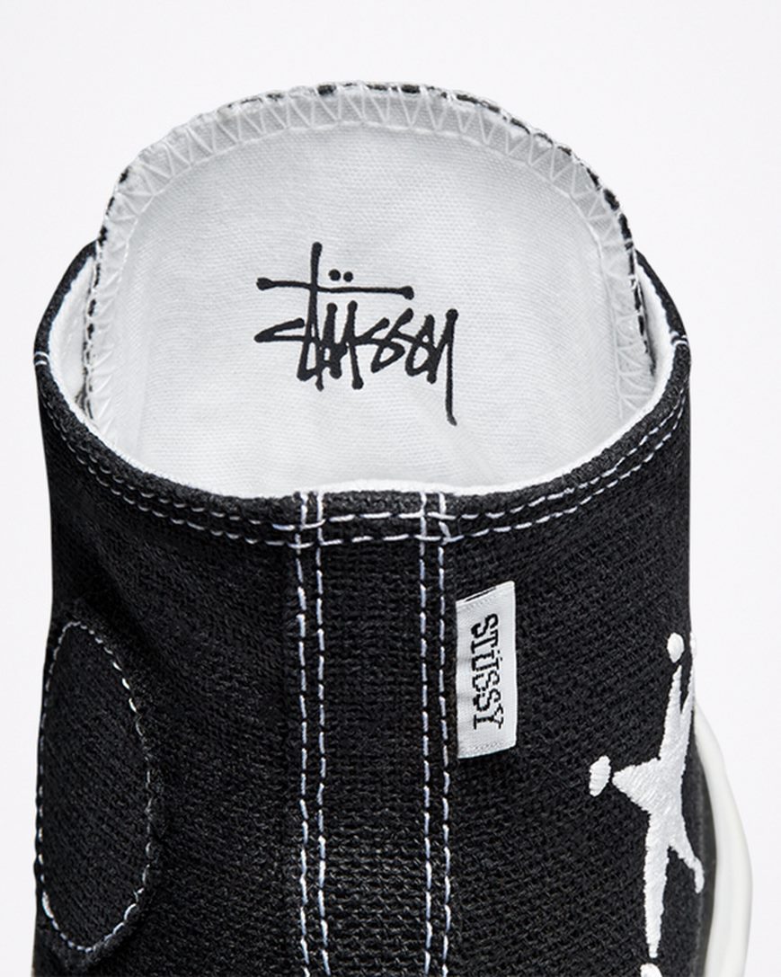 Women's Converse x Stüssy Chuck 70 High Top Shoes Black / White / Black | AU 9E8C3H